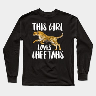 Just A Girl Who Loves Cheetahs Long Sleeve T-Shirt